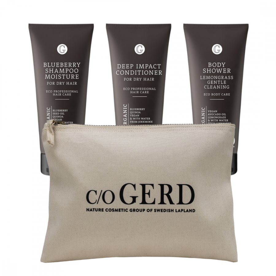 Badekit + Kulturbeutel in der Gruppe Kampagne/Neuigkeiten bei Nature Cosmetic Group Of Swedish Lapland AB (2507B2C)