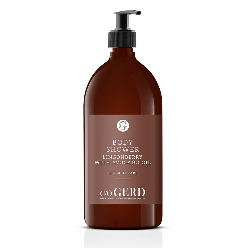 BODY SHOWER  LINGONBERRY 1000 in der Gruppe Krperpflege / Krperdusche bei  Nature Cosmetic Group Of Swedish Lapland AB (323-1000)